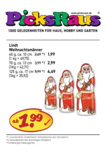 PicksRaus – Lindt Weihnachtsmänner
